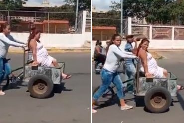 ¡VEA! Mujer embarazada es trasladada en una carreta a hospital en el Zulia : “Aquí está el gobierno revolucionario” (+Video bochornoso)