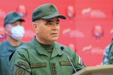 ¡ASÍ LO DIJO! La pataleta con la que Vladimir Padrino López denuncia la supuesta violación del espacio aéreo nacional por parte de un avión militar de EEUU