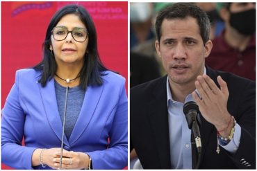 ¡TIENES QUE VERLA! La penosa imagen que utilizó Delcy Rodríguez, para así burlarse de Guaidó por la participación de Maduro en la cumbre de la Celac