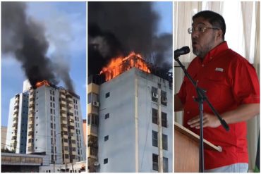 ¡LE MOSTRAMOS! Reportan incendio en el apartamento del diputado chavista Andrés Avelino Álvarez en Barquisimeto (su esposa e hijo salieron ilesos) (+Videos)