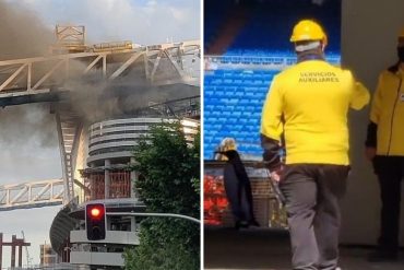 ¡MIRE! Susto en el Santiago Bernabéu: estadio del Real Madrid sufrió incendio en sus obras antes de su reinauguración (+Fotos +Videos)