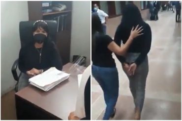 ¡LE MOSTRAMOS! “¿Cómo me van a sacar de aquí así?”: detuvieron a la secretaria de un tribunal de Caracas por presunto caso de corrupción (+Video)