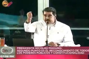 ¡AQUÍ LO TIENE! Maduro reveló su cuarta exigencia para la negociación con Guaidó: quiere que sea pública, con cámaras y periodistas (+Video)