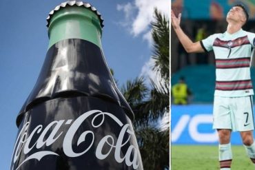¡VEA! Se hace viral la “venganza” de Coca-Cola contra Cristiano Ronaldo, luego de que su equipo fuera eliminado de la Eurocopa (+Video)