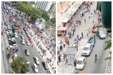 ¡VEA! Así de abarrotado se encuentra este #2Jun el Hotel Alba Caracas: ciudadanos hacen largas colas por la vacuna china (+Video de espanto)