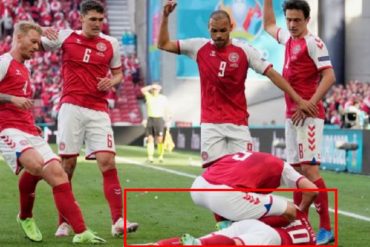 ¡LE MOSTRAMOS! El jugador Christian Eriksen se desplomó en el suelo durante el partido Dinamarca-Finlandia de la Eurocopa (+Video fuerte)