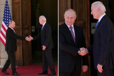 ¡PENDIENTES! Joe Biden y Vladimir Putin se reúnen por primera vez en Ginebra en medio de las crecientes tensiones entre EEUU y Rusia (+Fotos)