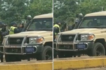 ¡VERGONZOSO! La acalorada discusión entre funcionarios de la GNB y PNB que llegó a los golpes frente a un comando en Amazonas (+Video)