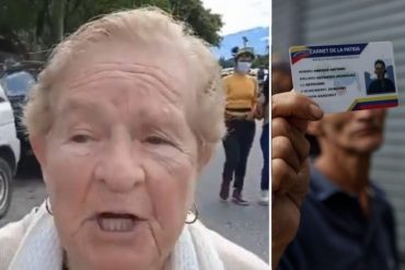 ¡LO QUE FALTABA! Negaron vacuna a una señora de 91 años en Mérida por no tener carnet de la patria: “Me dijeron, ‘no se puede vacunar’” (+Video)