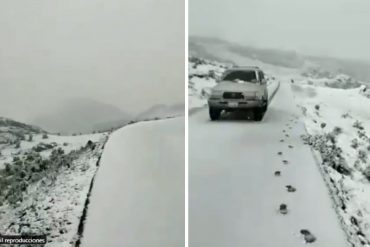 ¡IMPERDIBLE! La espectacular nevada que fue reportada desde el Pico El Águila de Mérida este #6Jun (+Video)