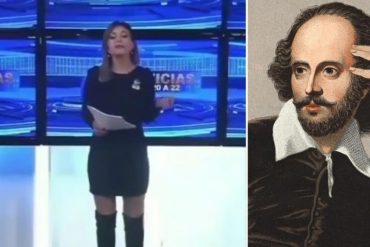 ¡PASANDO PENA! Presentadora de TV hizo el ridículo al confundir a William Shakespeare con un ciudadano con el mismo nombre que murió en Reino Unido y así lo justificó (+Videos)