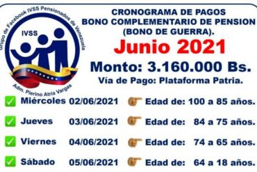 ¡UNA MISERIA! El pírrico «Bono complementario de pensiones» que depositará Maduro durante el mes de junio (equivale a solo un dólar)