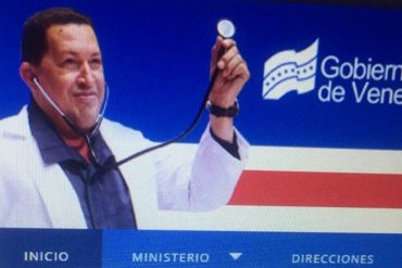 ¡LE CONTAMOS! La imagen de Chávez versión “médico” que muestra el ministerio de Salud cuando venezolanos se registran para la vacuna contra el covid-19