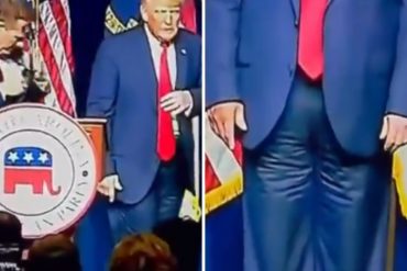 ¡MÍRELO! Trump reapareció ante el público y causó polémica por sus discursos y por llevar los pantalones al revés (+Video)