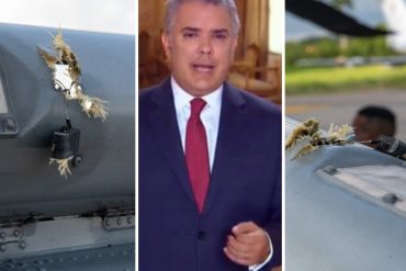 ¡VEA! «Es un atentado cobarde»: Duque dice que dispositivo aéreo evitó un desenlace fatal (+Así quedó el helicóptero en el que viajaba y que fue atacado a tiros)