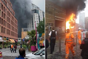 ¡ATENCIÓN! Reportan fuerte explosión e incendio en una estación de trenes de Londres este #28Jun (+Videos impactantes)