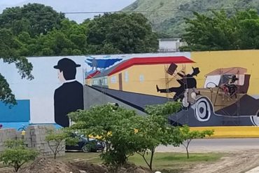 ¡POR DIOS! El polémico mural de José Gregorio Hernández en Guacara: recrea la escena de la forma en la que falleció el beato venezolano