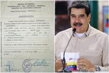 ¡NO LO SÉ, RICK! Nicolasito publicó la supuesta constancia de nacimiento de su padre Nicolás Maduro: “Aunque quieran mentir sobre nosotros” (+Foto)