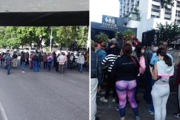 ¡ATENCIÓN! Ciudadanos protestaron en la avenida México de Caracas porque suspendieron la jornada de vacunación en el Hotel Alba este #20Jun (+Videos y fotos)