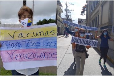 ¡SEPA! Sector salud protestó en varios puntos del país para reclamar un plan de vacunación para todos los venezolanos (+fotos)