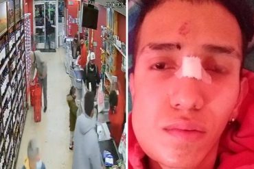 ¡SEPA! Un hombre golpeó brutalmente a un venezolano que trabajaba como cajero en un supermercado en Argentina (+Lo que habría ocurrido)