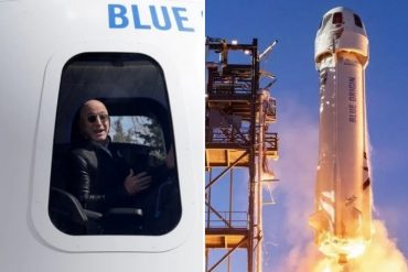 ¡SE LO DECIMOS! Así es la nave New Shepard con la que Jeff Bezos y otros tres pasajeros viajaron al espacio (+cómo fue el vuelo)