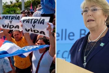 ¡MEDIO TIBIA! «Estoy muy preocupada por el presunto uso excesivo de la fuerza»: El comunicado de Bachelet sobre las protestas en Cuba