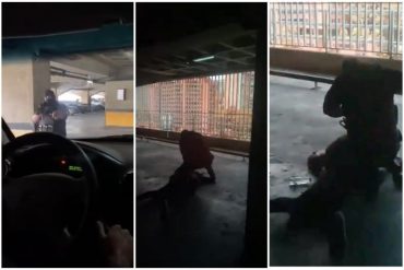 ¡MUY FUERTE! El video en el que agentes del régimen lanzaron violentamente contra el piso al conductor de la camioneta en la que se desplazaba Guaidó