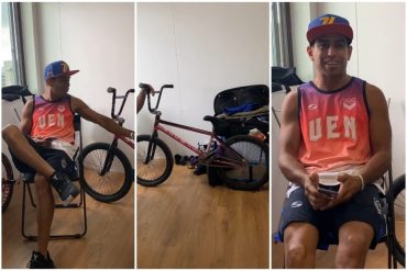 ¡SEPA! El ciclista venezolano Eddy Alviarez logró recuperar su bicicleta: expulsaron de la Villa Olímpica al presunto responsable (+Video)