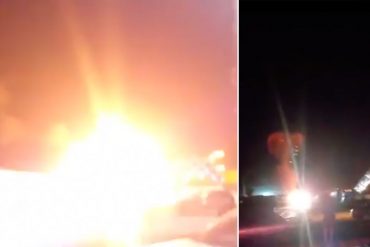 ¡ENTÉRESE! Reportaron una fuerte explosión en una estación de servicio en Aragua la noche de este #17Jul (+Video)