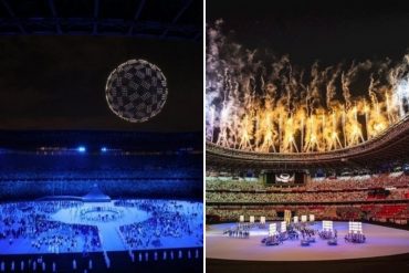 ¡HERMOSO! Las mejores imágenes de la ceremonia inaugural de los Juegos Olímpicos de Tokio 2020 (+Fotos)