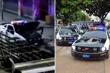 ¡PARA REMATAR! Una de las patrullas Mustang de la Alcaldía de Chacao se «accidentó» en su primera jornada (+Video)