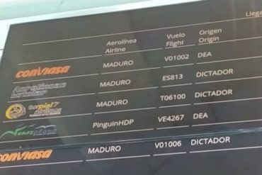 ¡ENTÉRESE! “Maduro, dictador”: Reportan hackeo en pantallas del aeropuerto de Maiquetía y Porlamar (un detenido por los hechos)