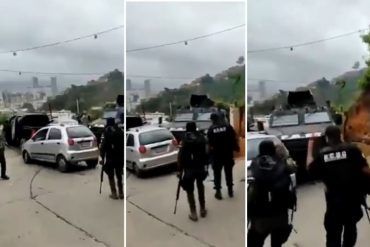 ¡VEA! La Banda de «El Koki» atravesó vehículos para impedir el paso en la Cota 905 y las FAES se abrieron paso con un blindado (+Video)