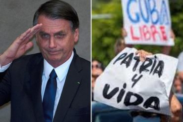 ¡ENTÉRESE! Bolsonaro manifestó su “apoyo y solidaridad” al pueblo cubano “que clama el fin de una dictadura cruel”