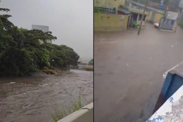 ¡VEA! Fuertes lluvias de este #28Jul generaron colapso en las calles de Caracas: Río Guaire a punto de desbordarse (+Videos)