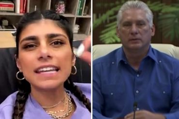 ¡HASTA CON EL TOBO! La insultada de Mía Khalifa a Díaz-Canel: Lo llamó «singao», «cabr*n» e «hijo de p*ta» por acusarla de recibir pagos para promover protestas Cuba (+Videos)