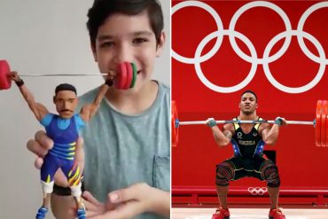 ¡VEA! La figura en arcilla que hizo este niño venezolano del medallista olímpico Julio Mayora : “Qué orgullo cómo ha representado a nuestro país”