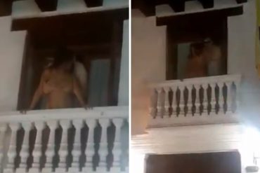 ¡INSÓLITO! Captan a una pareja teniendo relaciones en un balcón del Centro Histórico de Cartagena (+Video explícito)