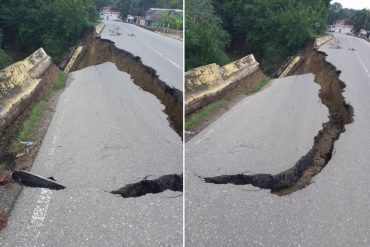 ¡VEA! Reportan que se desplomó una sección del puente La Cabrera, en Ocumare del Tuy: 1.200 familias incomunicadas (+Foto)