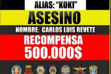 ¡ÚLTIMA HORA! Régimen ofrece recompensa de 1,5 millones de dólares por los integrantes de la banda de El Koki (+Detalles)