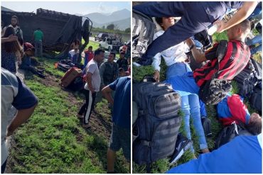 ¡ENTÉRESE! Al menos 10 personas resultaron heridas en vuelco de un convoy del Ejército en la Autopista Regional del Centro (+Videos)