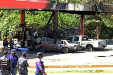 ¡DESTRUIDA! Así quedó la gasolinera de Anzoátegui en la que explotó un autobús: una persona falleció y ocho resultaron heridas (+Fotos) (+Video)