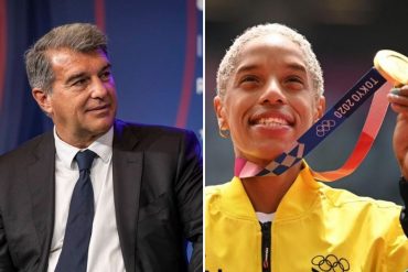 ¡ORGULLO NACIONAL! Presidente del FC Barcelona felicitó a Yulimar Rojas por su medalla de oro y récord mundial: «Es un gran orgullo que seas atleta del Barça»