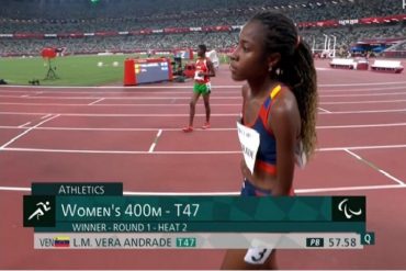 ¡ORGULLO CRIOLLO! La venezolana Lisbeli Vera clasificó a la final de los 400 metros del atletismo paralímpico en Tokio 2020