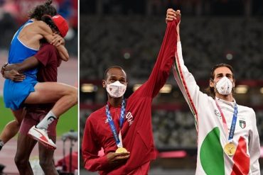 ¡MOMENTO IMPACTANTE! Dos deportistas compartieron medalla de oro en atletismo en Tokio tras renunciar al desempate (no ocurría algo así desde el año 1912)