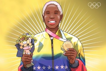 ¡VÉALA! La impresionante e inspiradora historia olímpica de Yulimar Rojas en caricaturas (+Imágenes)