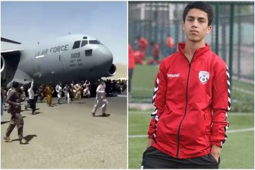 ¡LAMENTABLE! Futbolista de la selección de Afganistán murió: trató de viajar aferrado a un avión estadounidense que despegaba en Kabul (+Video)