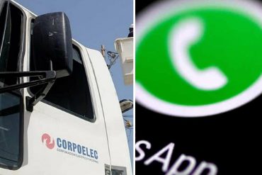 ¡DE INTERÉS! Corpoelec anuncia que atenderá reclamos por WhatsApp y en redes le responden: “Mucha publicidad y nada de gestión. Aquí estamos sin luz”