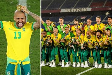 ¡EMOCIONANTE! Brasil conquista su segundo oro olímpico consecutivo en fútbol guiados por Dani Alves (+Imágenes)